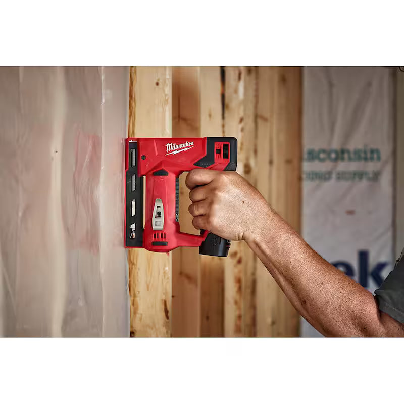 12V Cordless Rotary Tool with 3/8 in. Crown Stapler and 6.0 Ah Battery Pack H71210