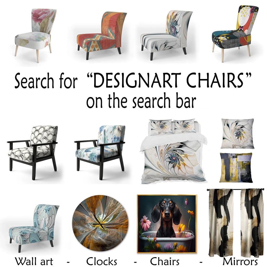 Black & White Upholstered Modern Accent Chair Y361874