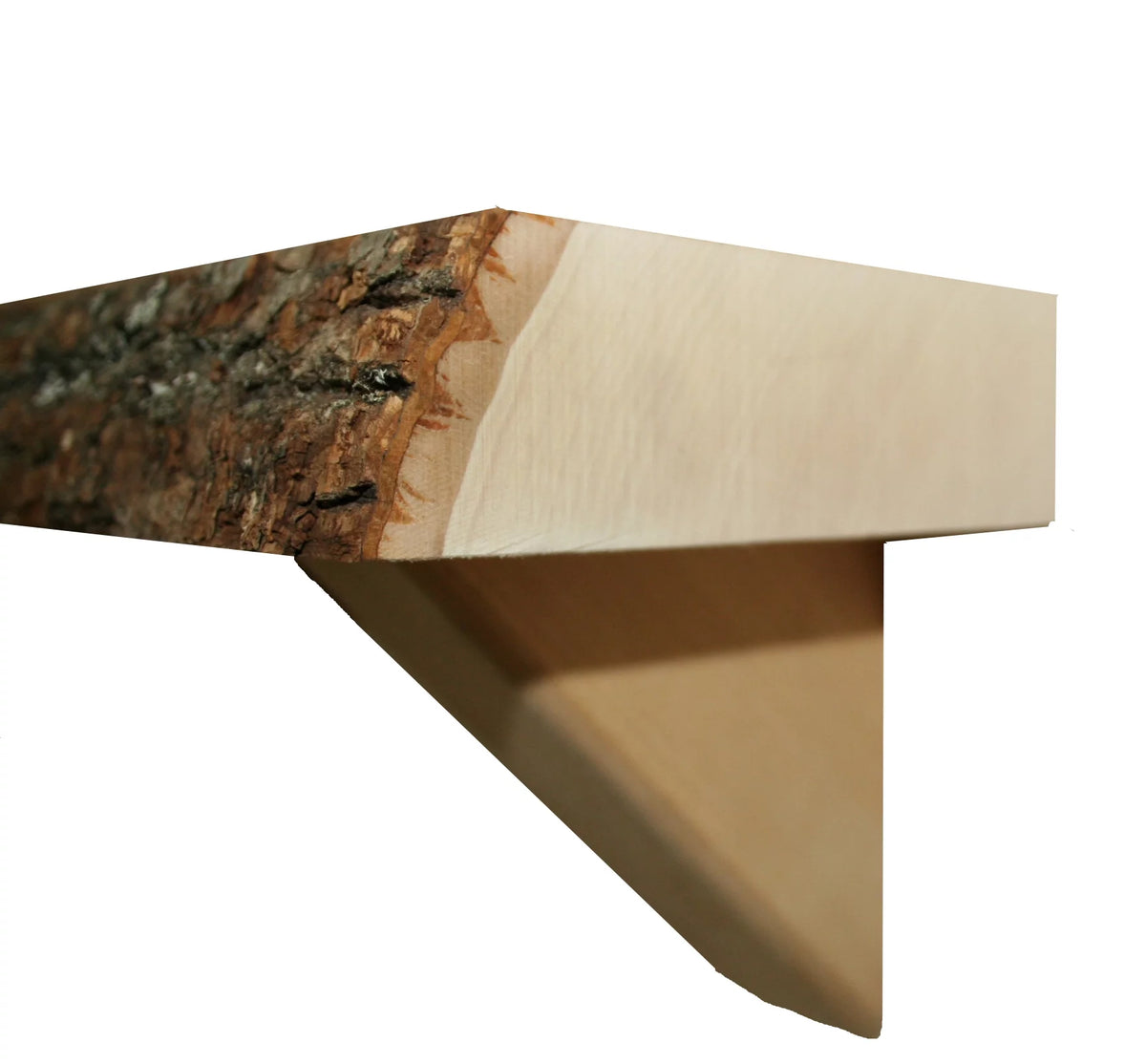 Basswood Bark Edge Wall Shelf H10208