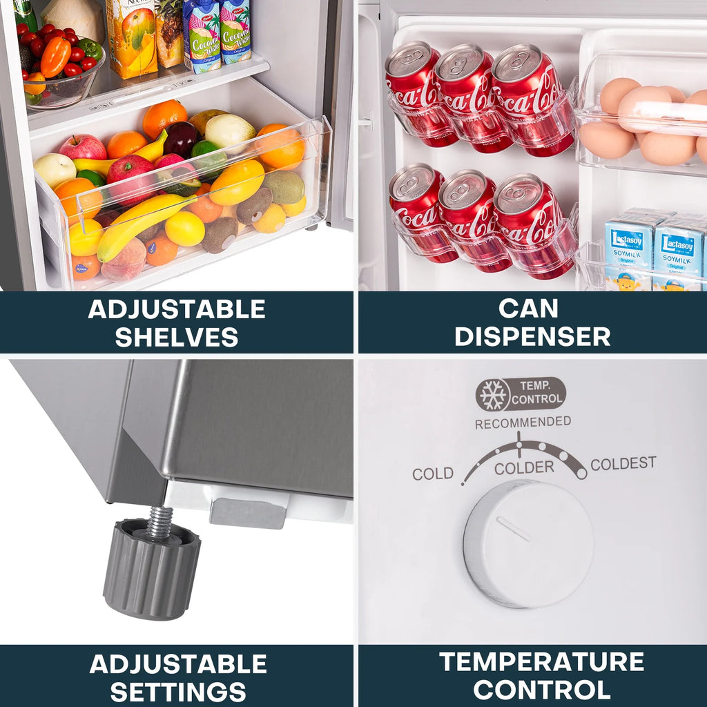 11.6 Cu.Ft. Double Door Fridge with Top Freezer O186