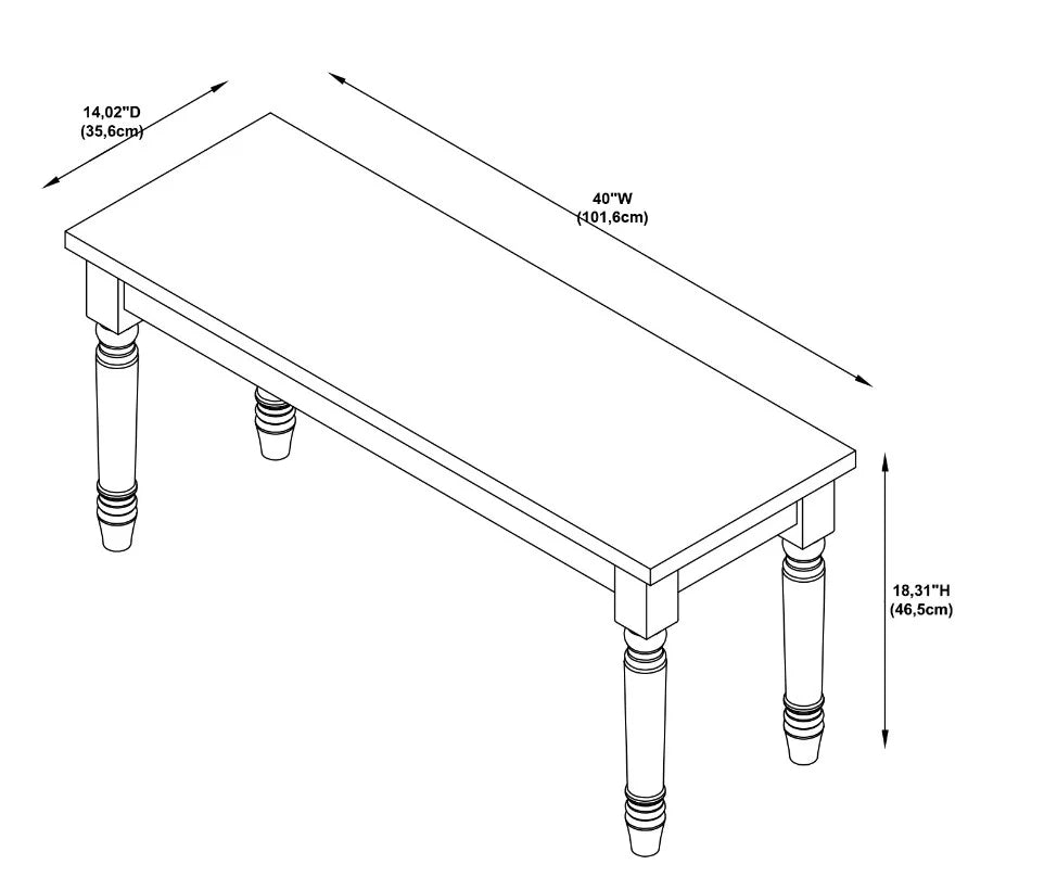 Vanilla White Dining Bench Q90295