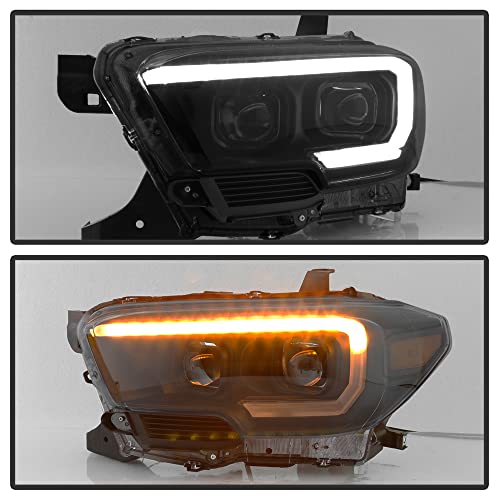 Black Smoked LED Sequential Headlamps L55166