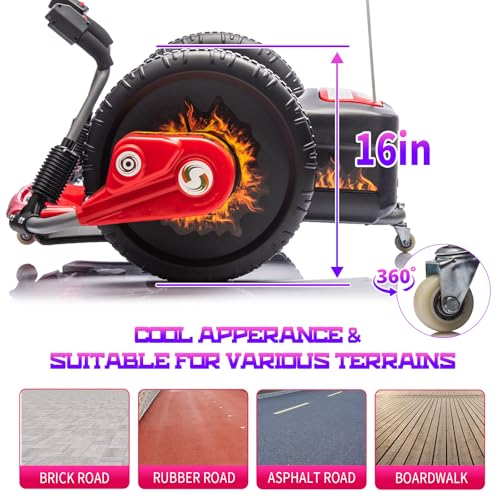 Red 12V Electric Drifting Go Kart with 16-Inch Big Wheel L853