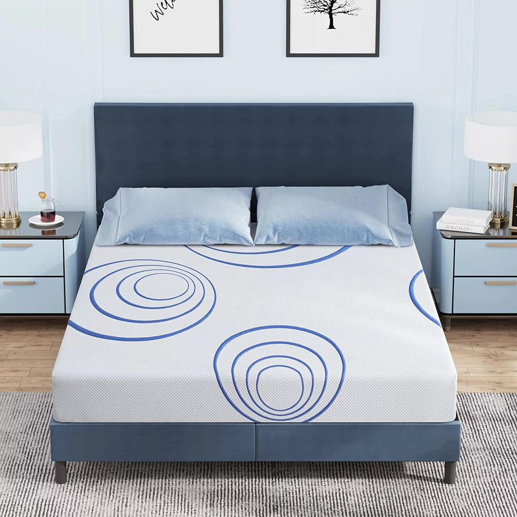 King 8 Inch Bamboo Charcoal Gel Memory Foam Mattress O7458