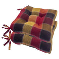 Woven Plaid Tieback Chair Pads, 4 count H8144