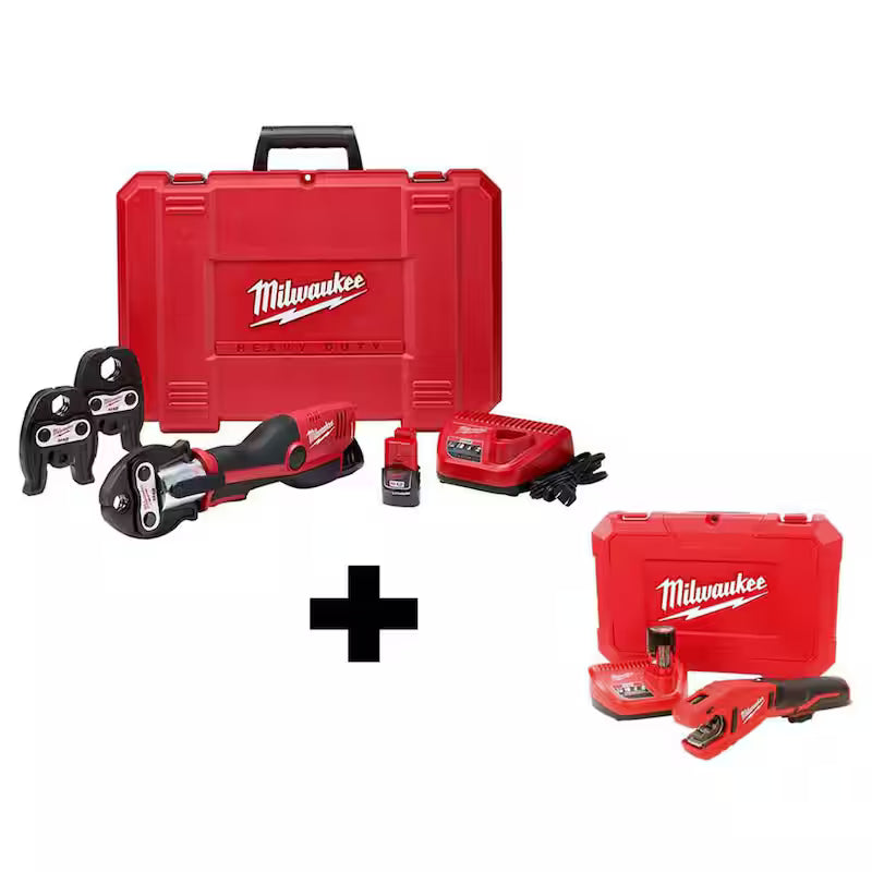 12-Volt Cordless Press Tool Kit with 3 Jaws U195914