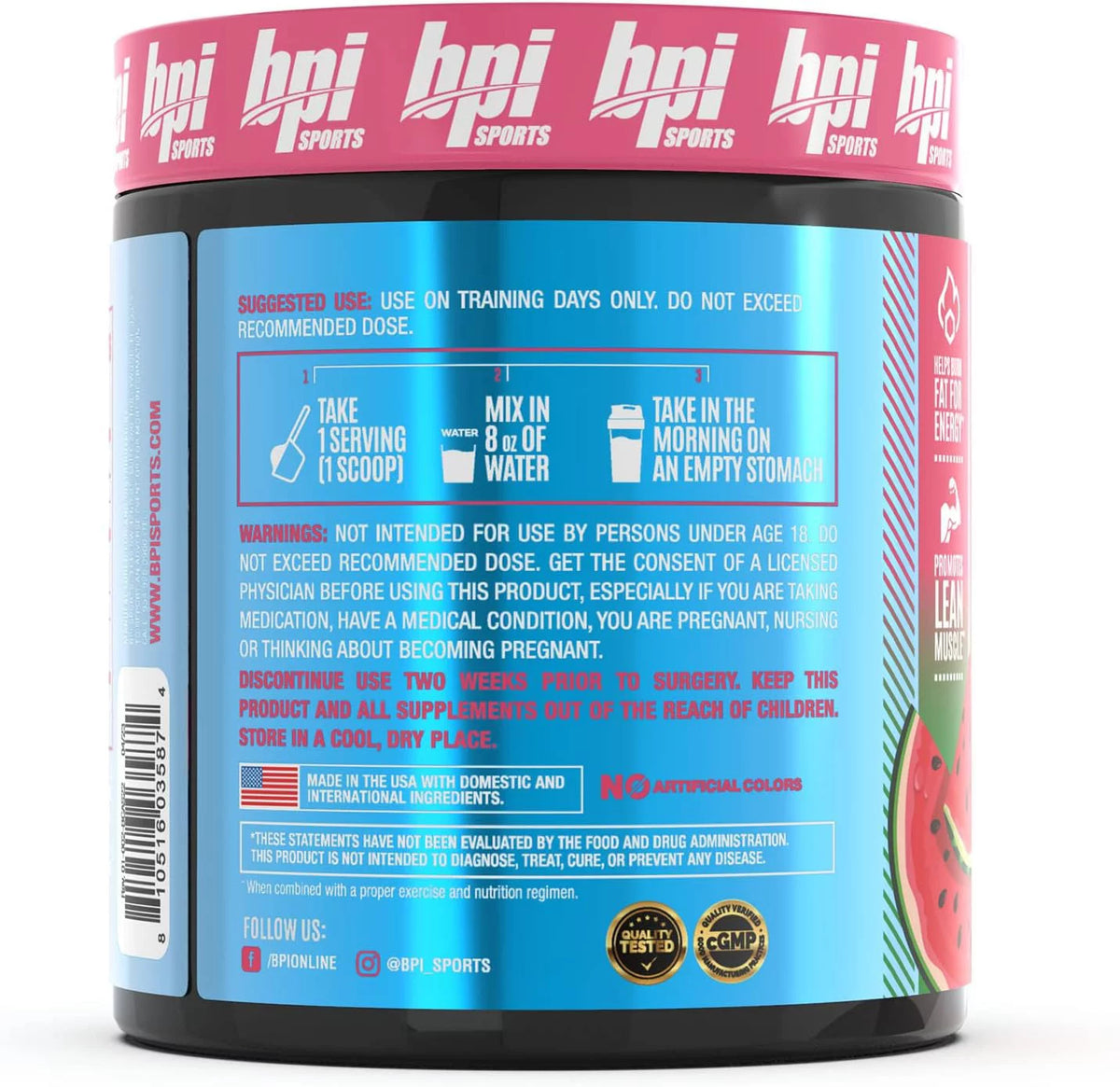 BCAA 25 Servings Watermelon Ice L2598