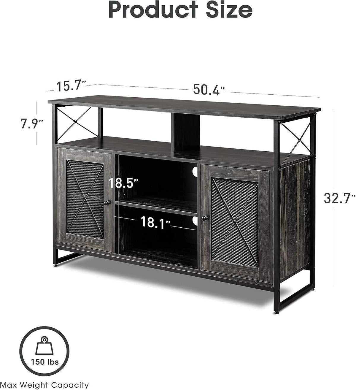 55 inch TV Stand with Storage Cabinet R254