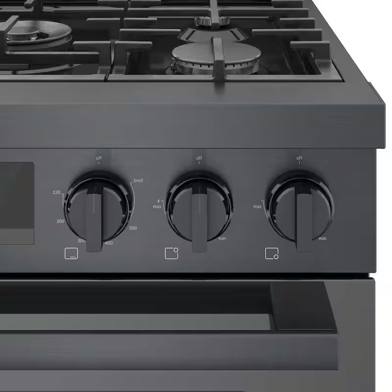 30 in. 3.7 cu. ft. Gas Range with 5-Burners in Black Stainless Steel Z67430