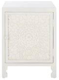 White Wash 2 Shelf 1 Door Nightstand N184