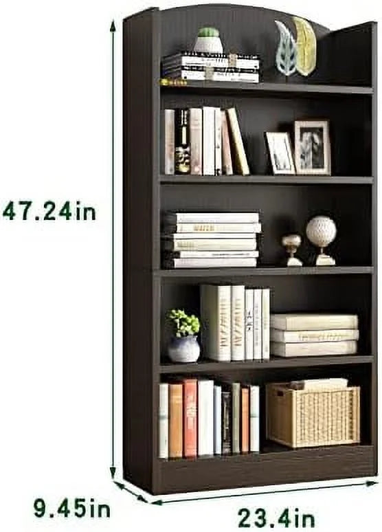 5 Shelf Open Bookcase Floor Standing Display Rack B5541