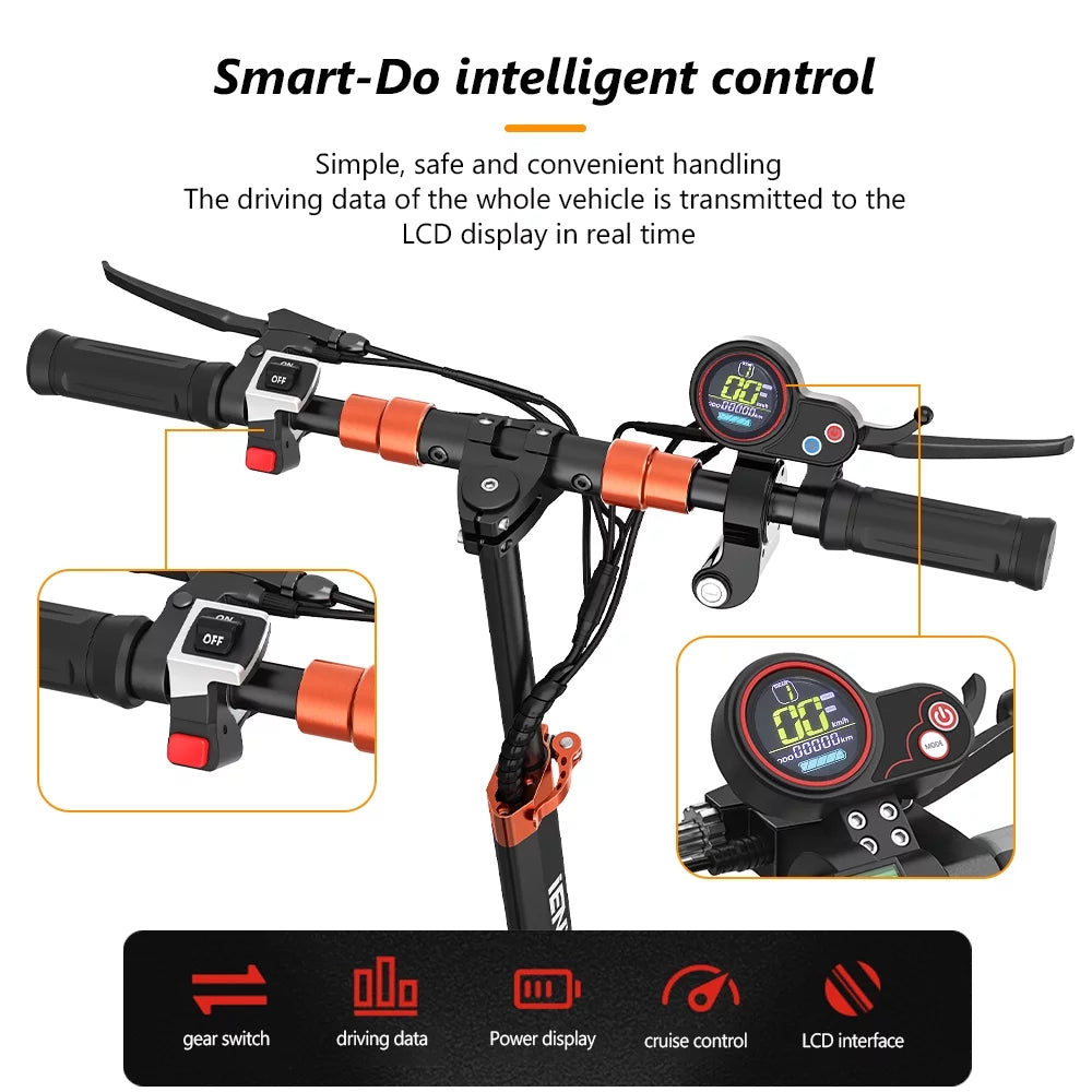 800W Foldable Electric Scooter with Seat N915
