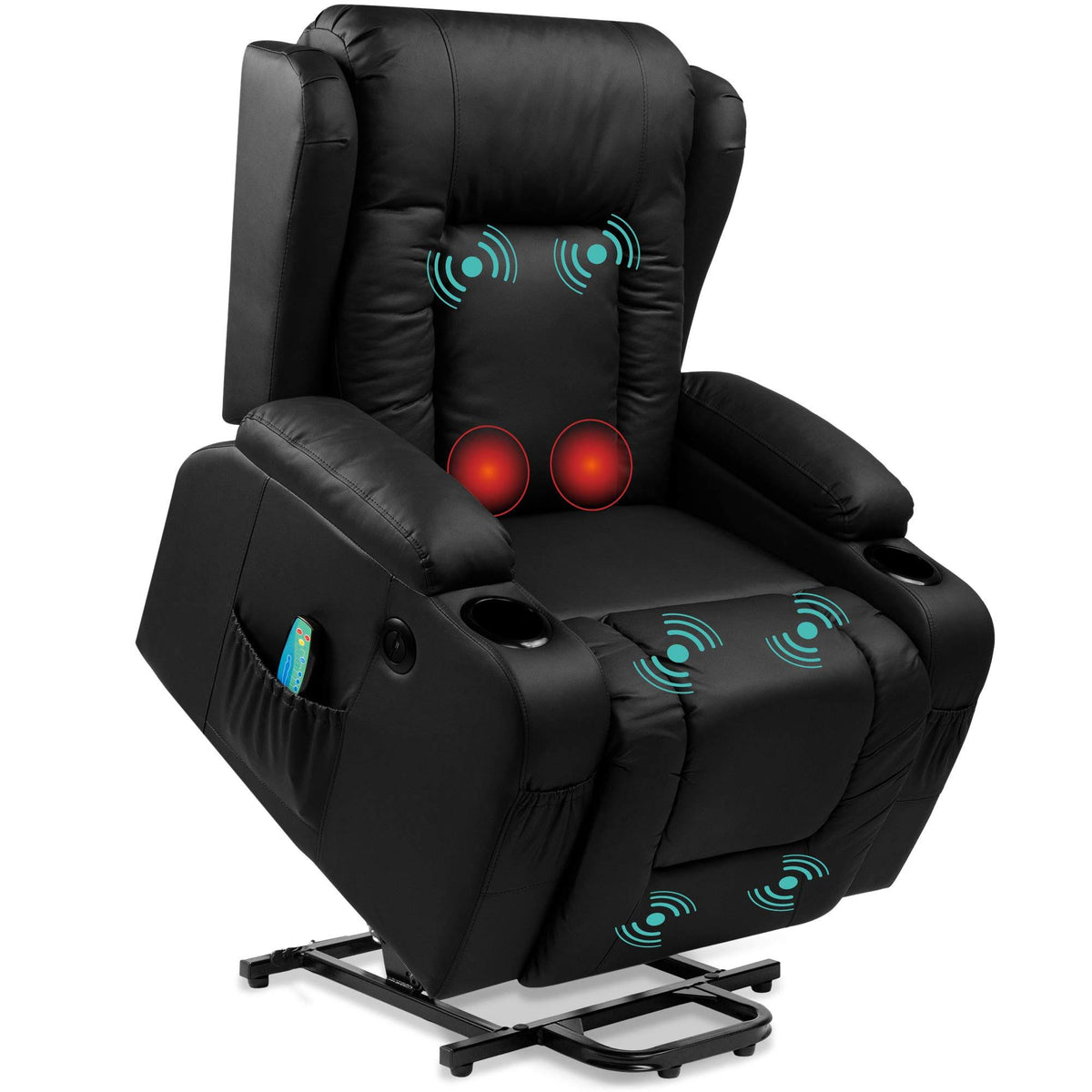 Black Electric Power Lift Recliner Massage Chair A4428