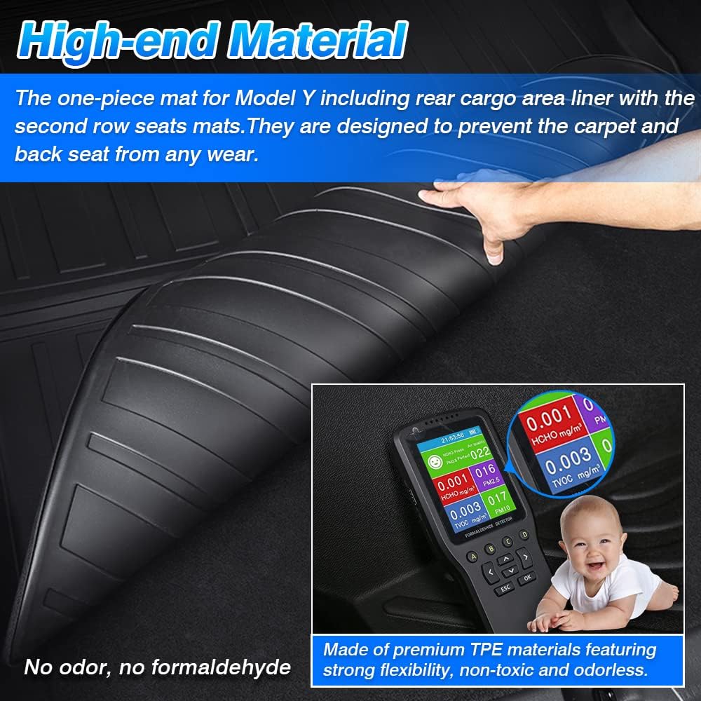 Custom Fit Trunk Mat Cargo Liner Back Seat Protector Black G84122