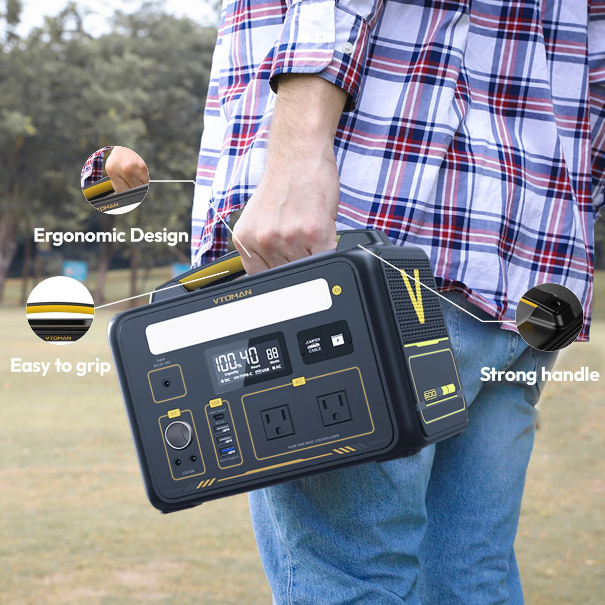 Portable Power Station 600W 299Wh LFP Solar Generator J406784