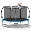 12 ft Trampoline with Enclosure and Basketball Hoop E5418