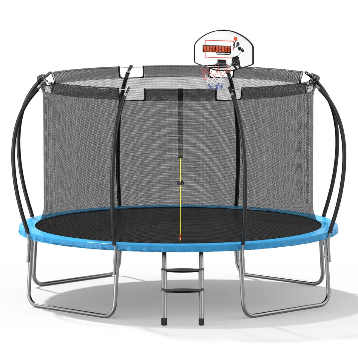 12 ft Trampoline with Enclosure and Basketball Hoop E5418