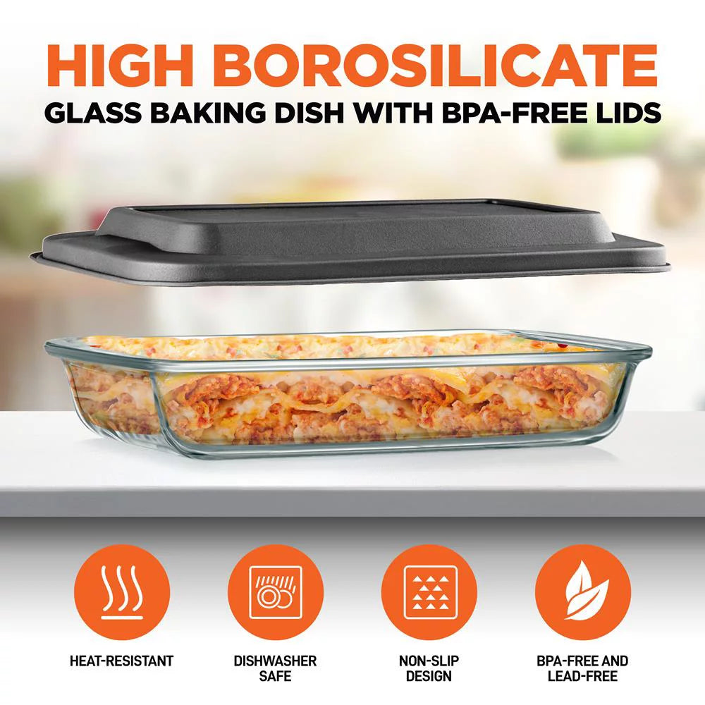 Glass Bakeware Set with PE Lid G927