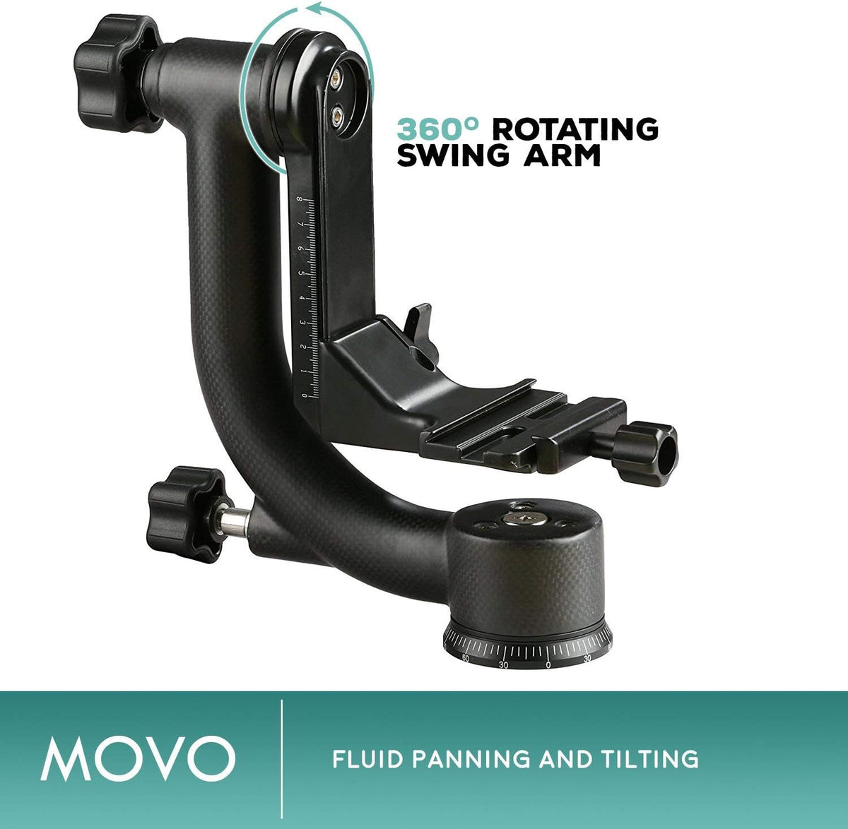 Carbon Fiber Gimbal Tripod Head with Arca-Swiss Quick-Release Plates O6026