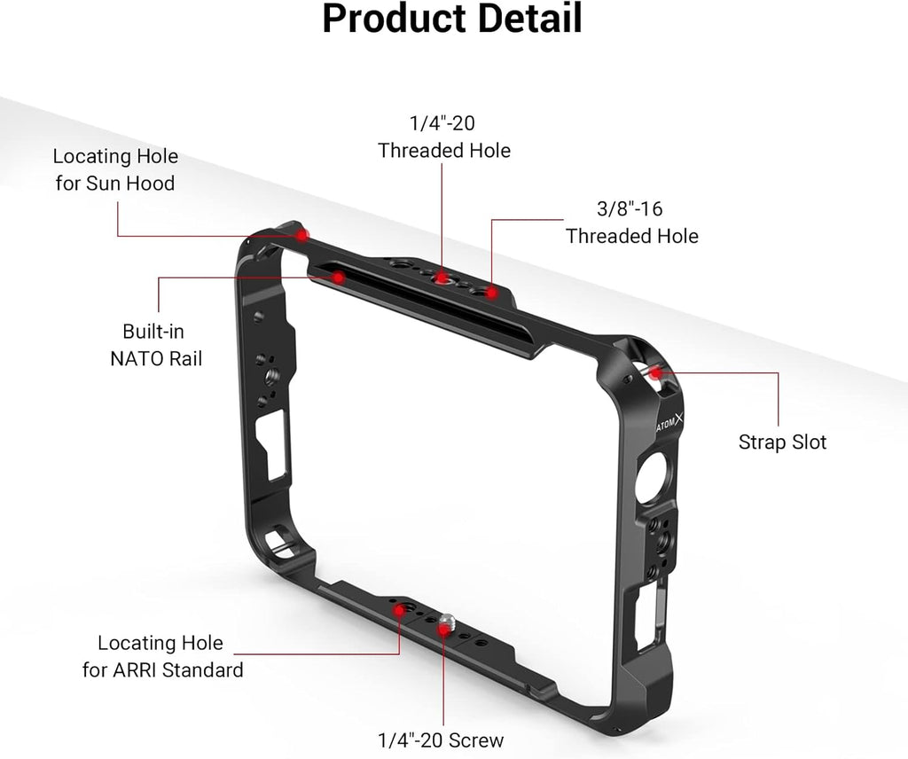 Monitor Cage with Cable Clamp, NATO Rail and Sun Hood M493