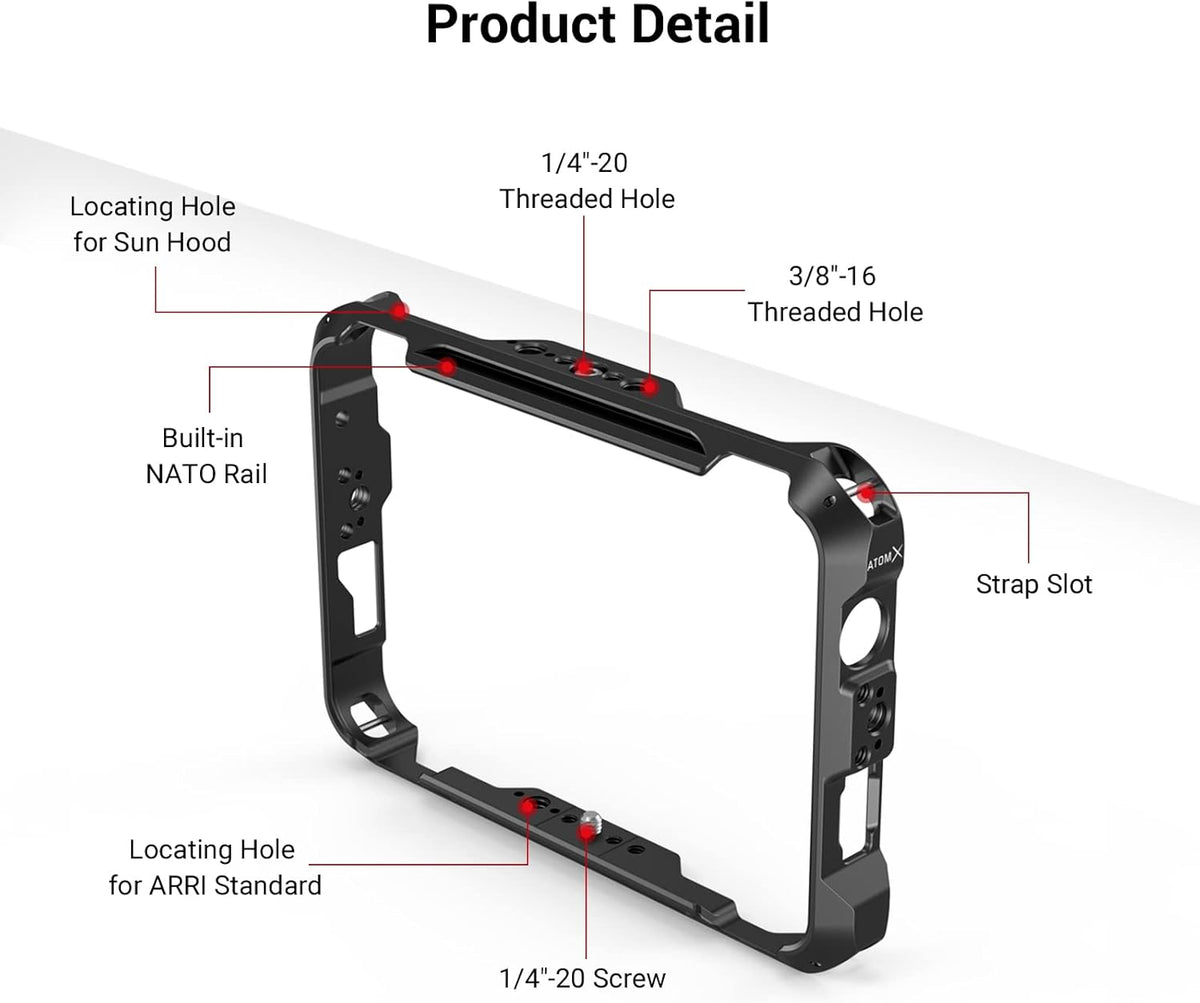 Monitor Cage with Cable Clamp, NATO Rail and Sun Hood M493