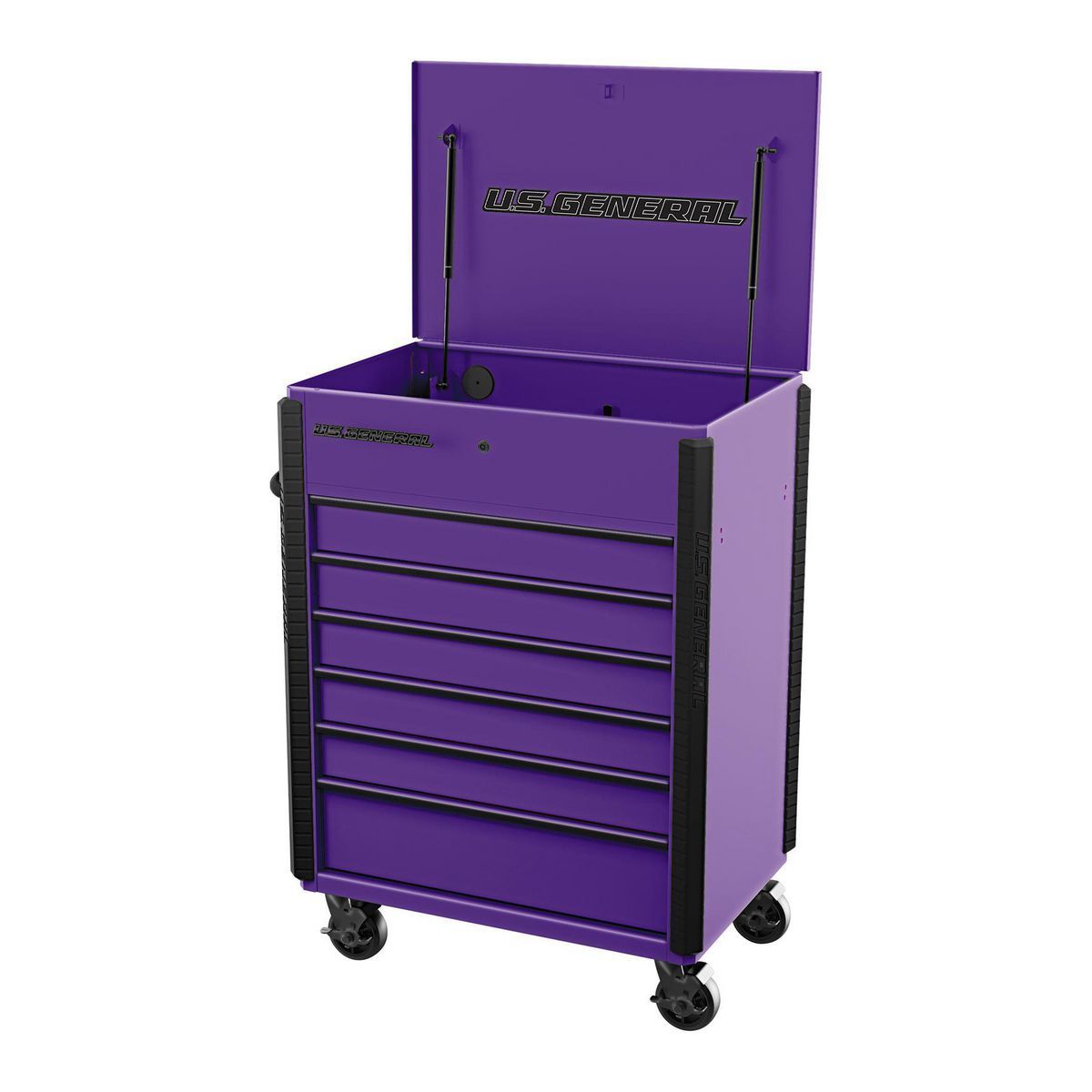 6 Drawer Slate Gray Service Cart N33565