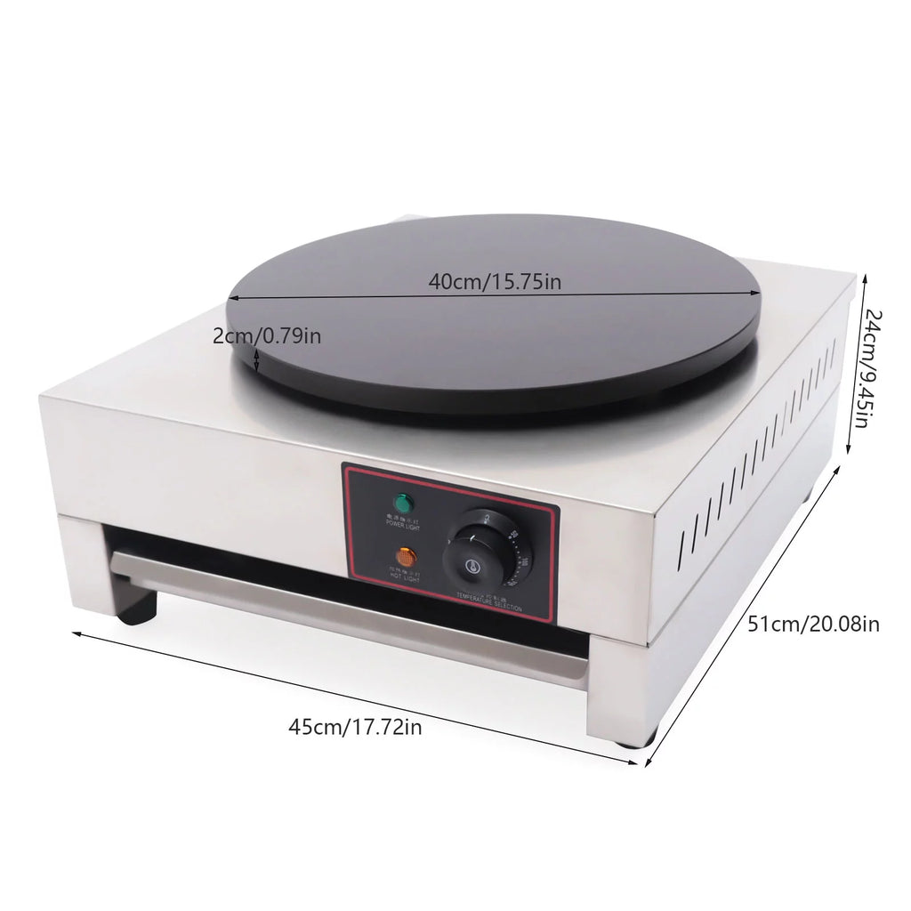 1.7KW Commercial Electric Crepe Maker Nonstick Griddle Z43317