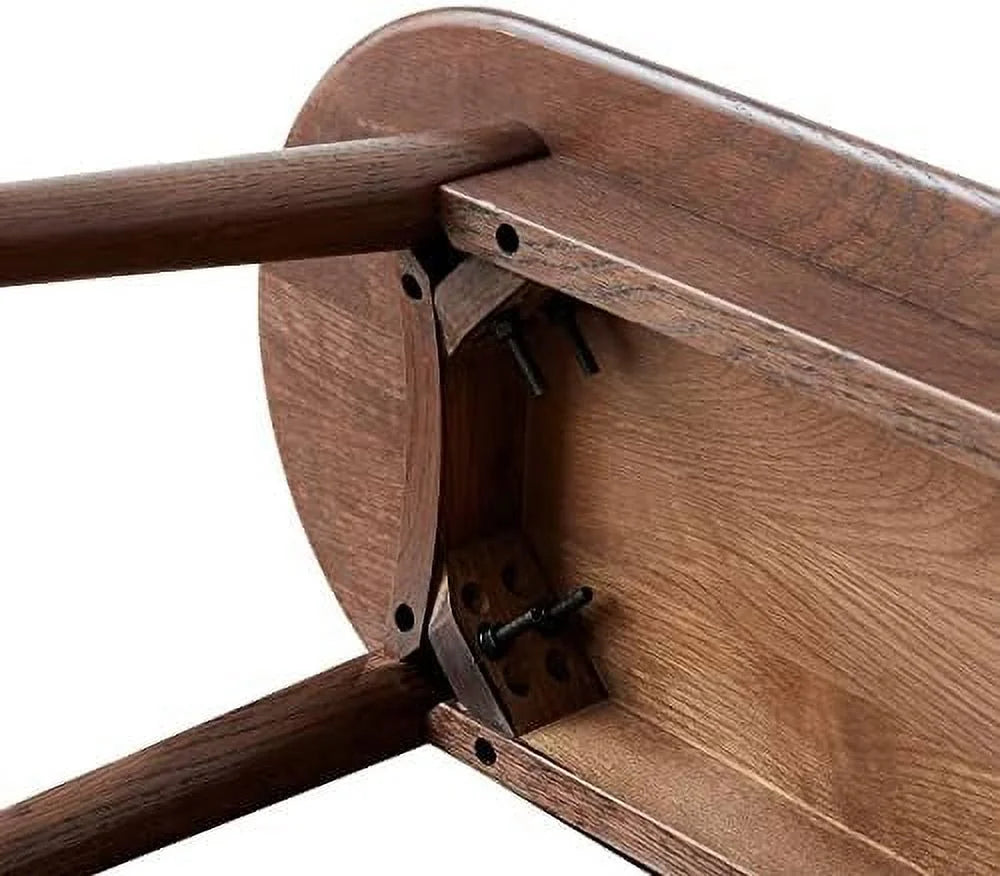 Oak Wood Dining Bench Woven Design 2-3 Seater P9340