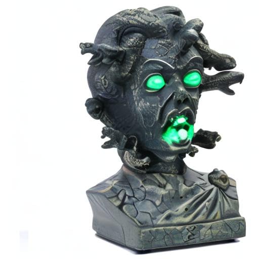12 inch Electronic Animated Medusa Bust Halloween Decoration I71739