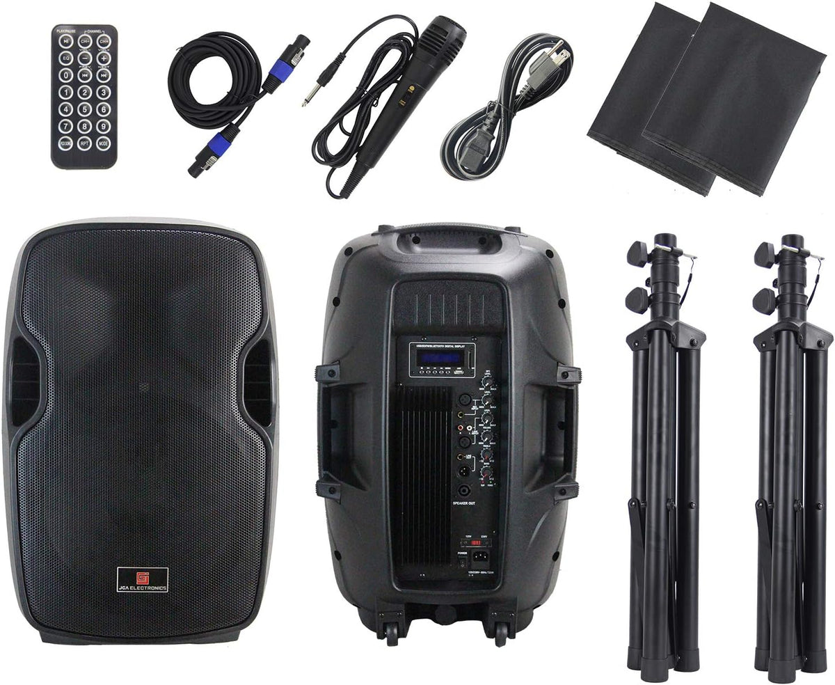 Powered PA Speakers 2-Way 15 Inch Pair A305
