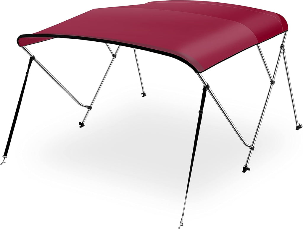 Waterproof 54-60 W 3 Bow Boat Bimini Top Canvas Sun Shade with Storage Boot M852
