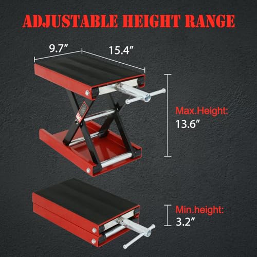 1100 LB Wide Deck Motorcycle Scissor Lift Jack Stand J566889