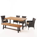 6 Piece Acacia Wood Dining Set K38775