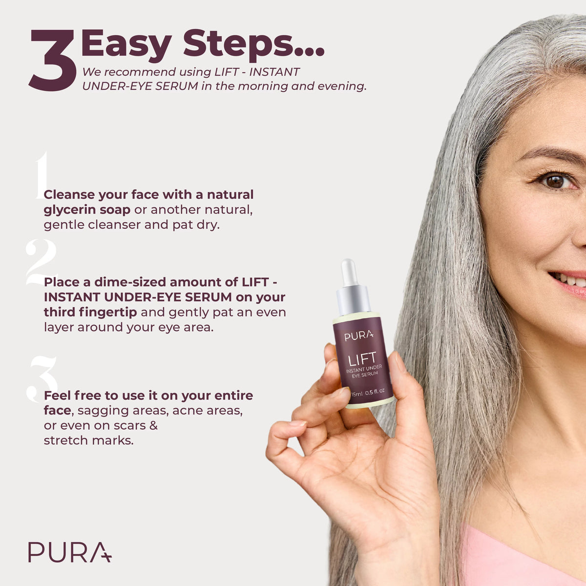 Under Eye Serum 3 Bottles I4876