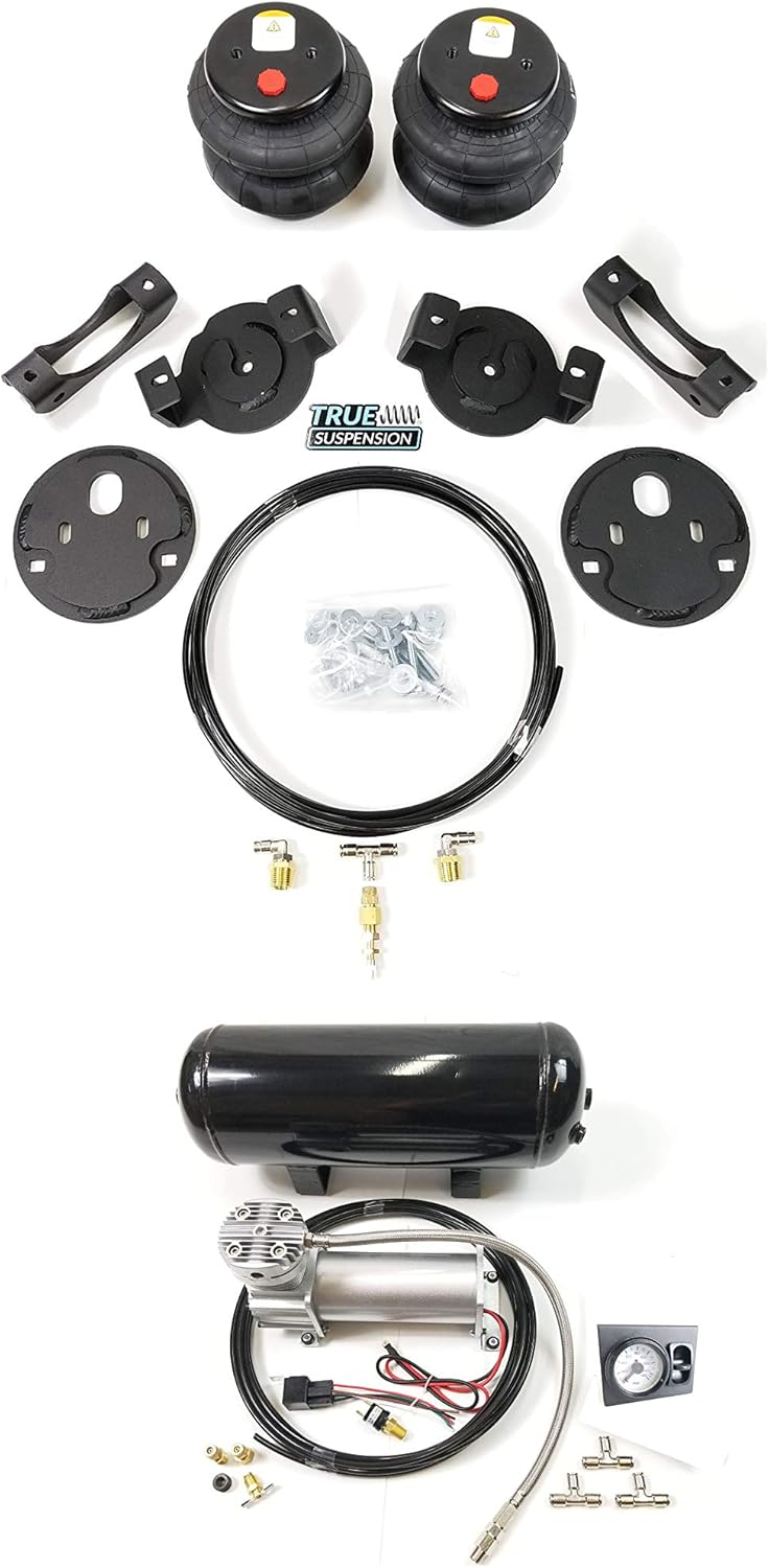 Compatible with Chevrolet Silverado GMC Sierra 2500 3500 HD 01-10 Pickup Complete Rear Air Ride Suspension Kit L66767