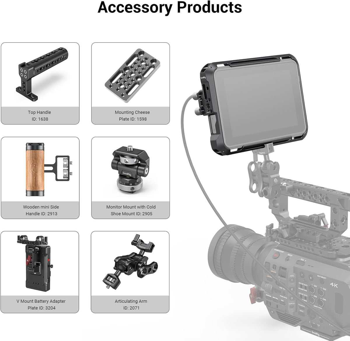 Monitor Cage with Cable Clamp, NATO Rail and Sun Hood M493
