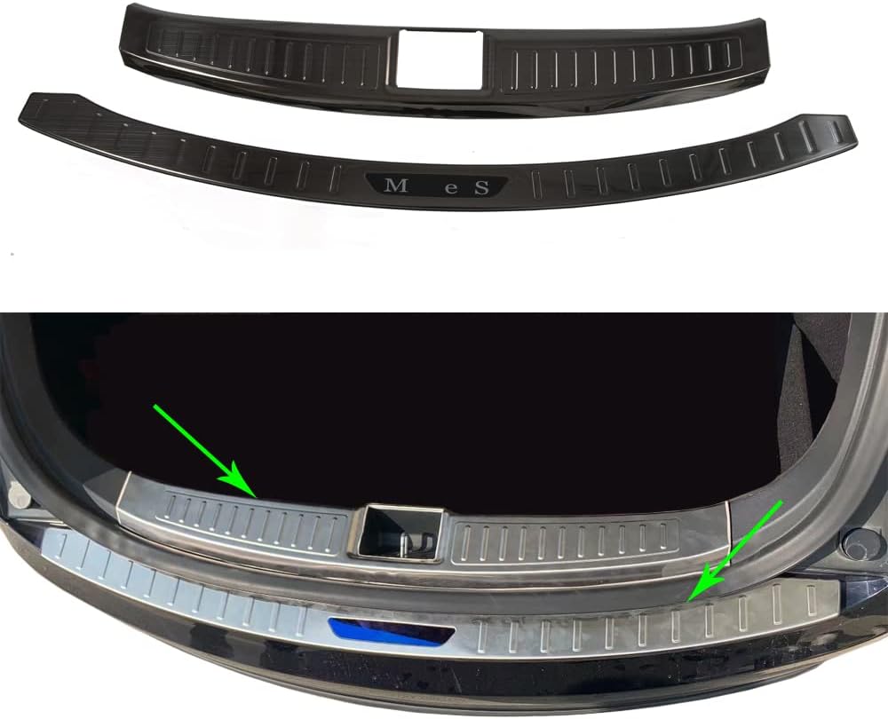 Stainless Steel Rear Trunk Bumper Protector Guard Pack of 2 V568139