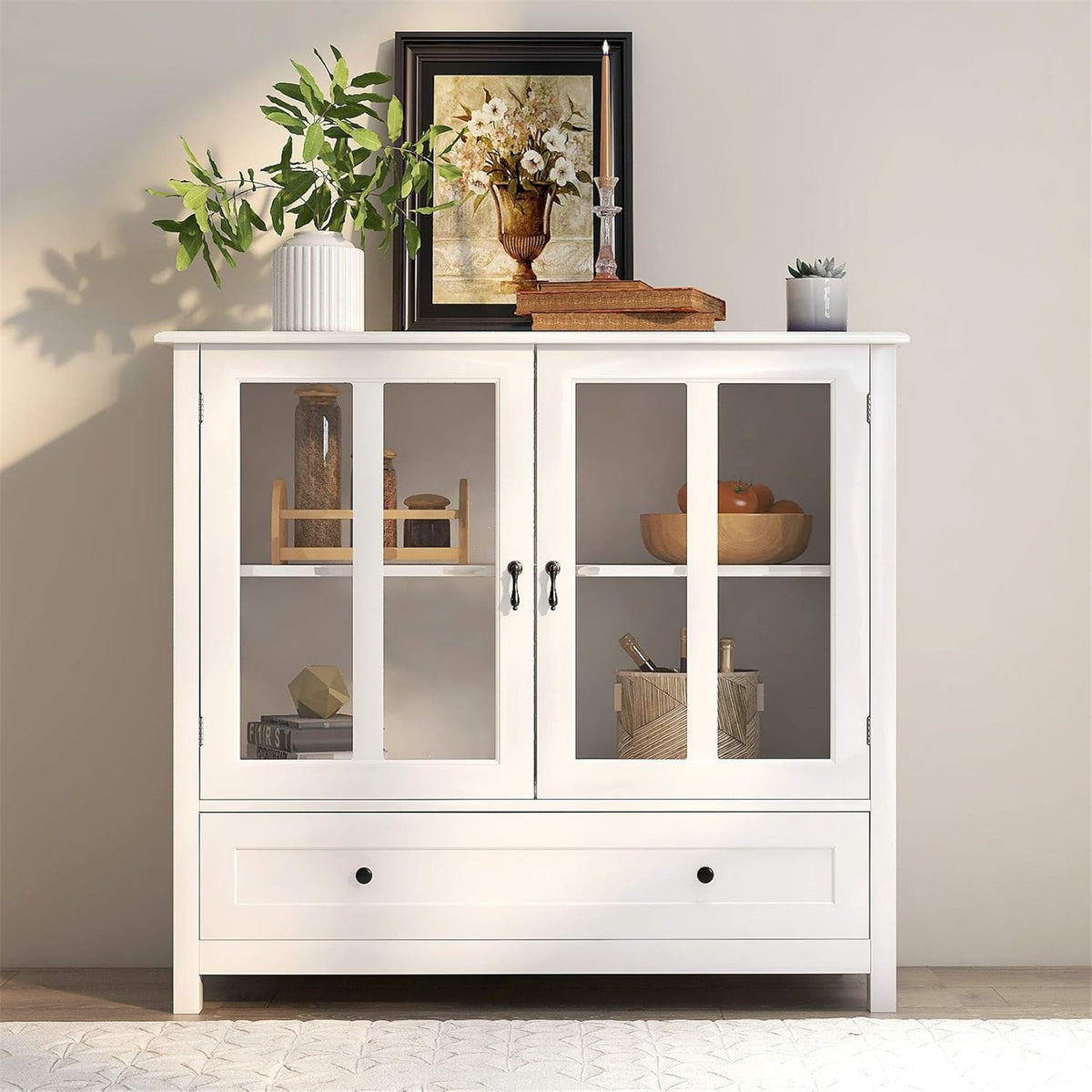 Modern Kitchen Cabinet with Doors and Shelves T1513