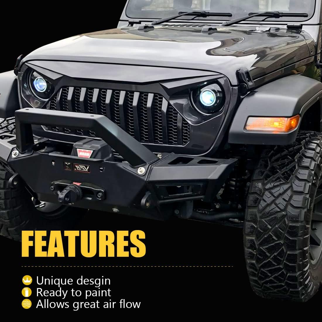 Matte Black Front Grill Cover H86457