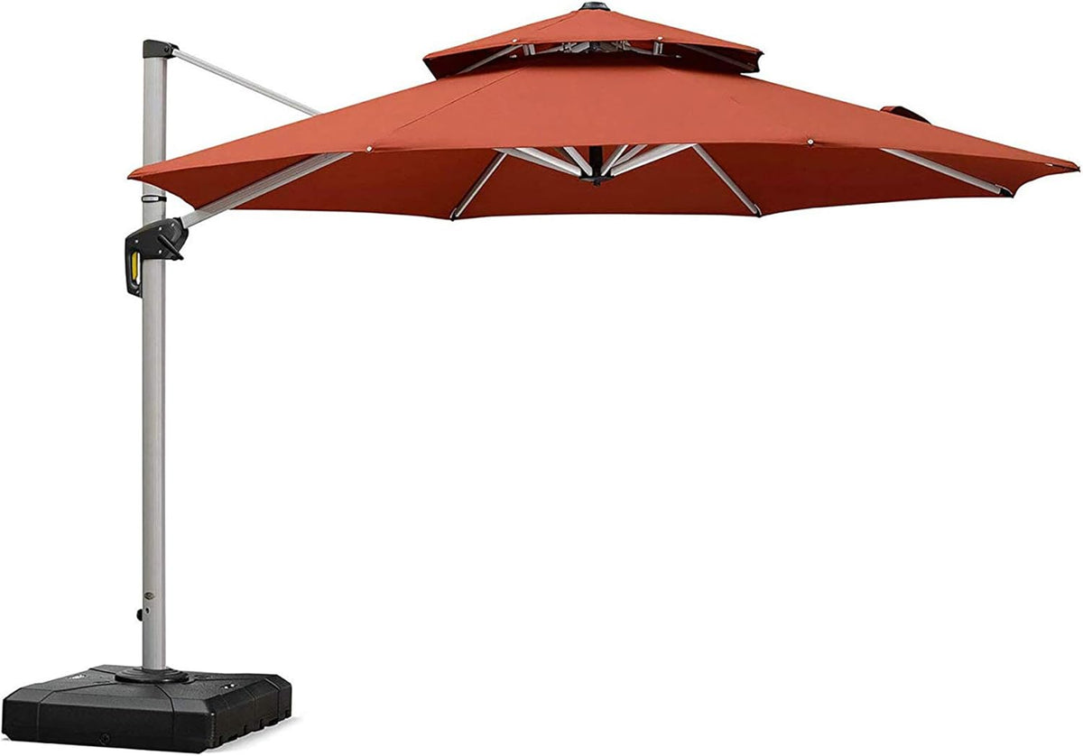 10 Feet Outdoor Round Cantilever Umbrella Y72718