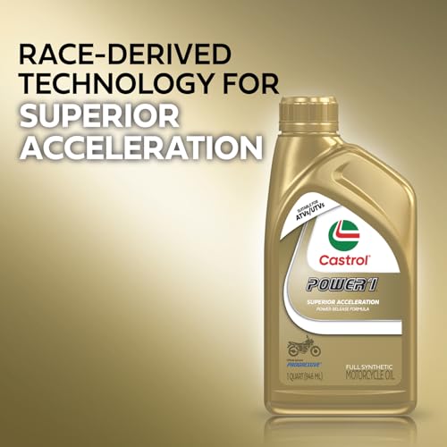10W-40 Full Synthetic Motorcycle Oil, 1 Quart, Pack of 6 A789904