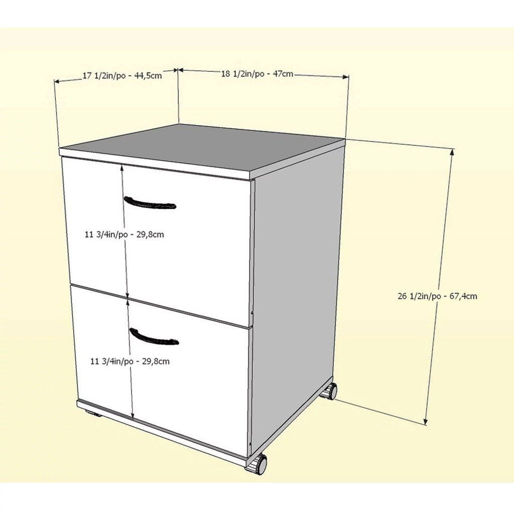 2 Piece Home Office Set White and Black M363767