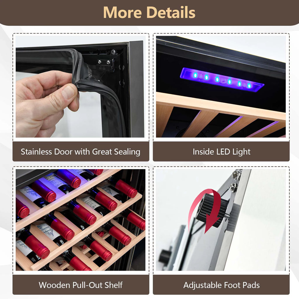 20 Inch Cooler Refrigerator with Tempered Glass Door W8173
