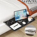 Bedside Shelf for Bed, Clip On Organizer Tray with Charging Slot, Black D33680