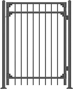 Black Steel Anti-Rust Fence Gate T929845