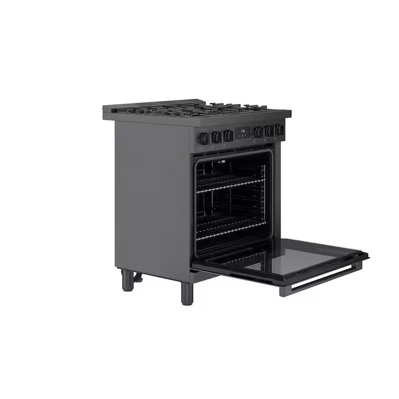30 in. 3.7 cu. ft. Gas Range with 5-Burners in Black Stainless Steel Z67430