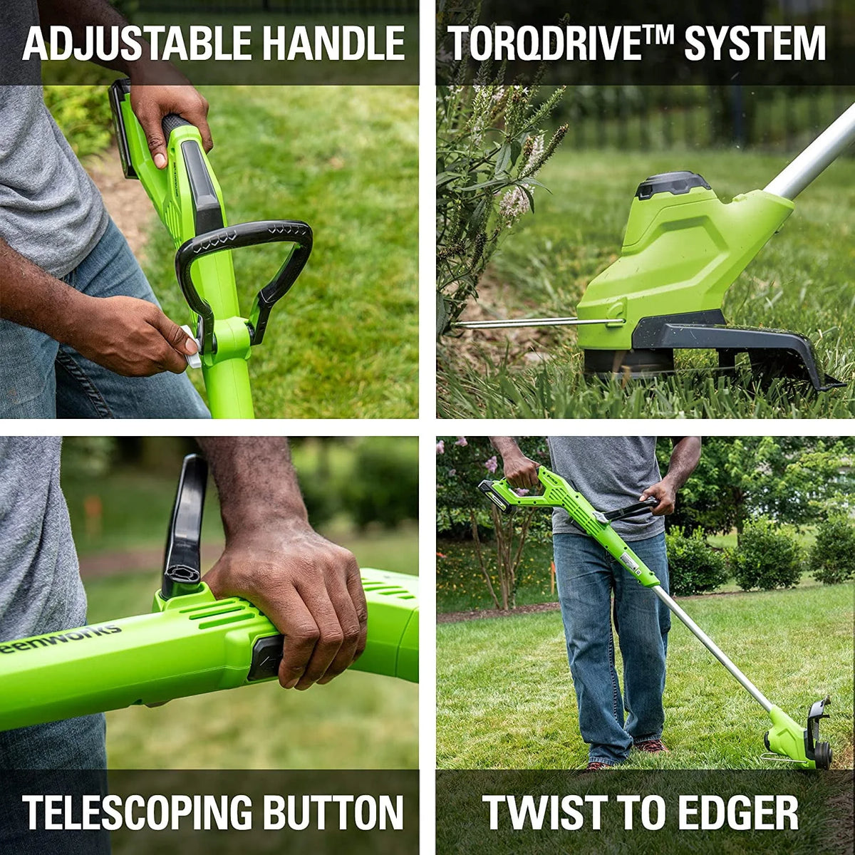 24V 12-inch String Trimmer with 2Ah Battery and Charger U761