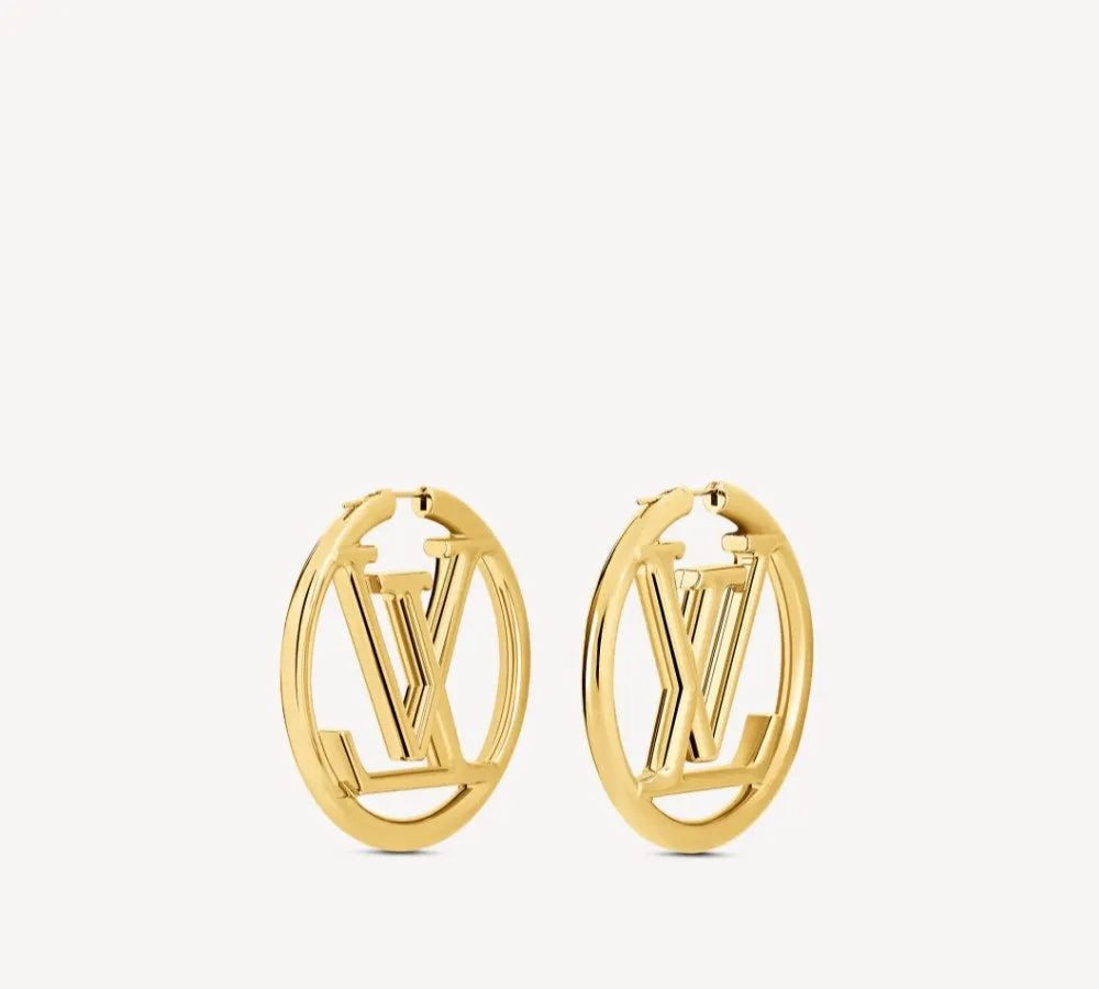 Hoop Earrings Gold Metal T86894