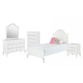 White 5 Piece Twin Kids Bedroom Set V110679