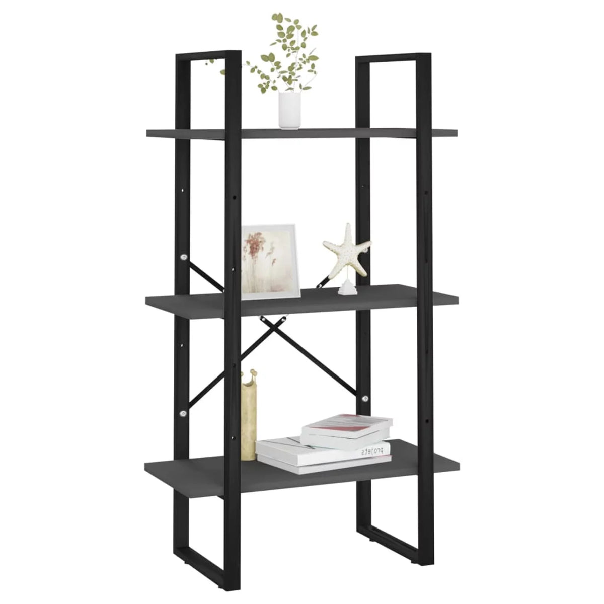 Storage Shelf Gray Engineered Wood L487